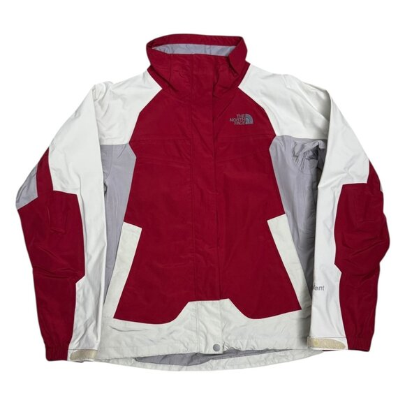 THE NORTH FACE Hyvent Waterproof Ski Snowboard Red Light Jacket Womens Large - Picture 1 of 7